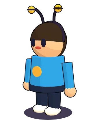 Bumble antennae on a character