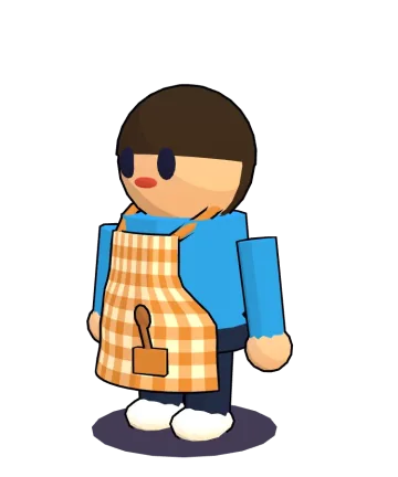 Gingham pinafore on a character