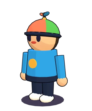 Propeller cap on a character