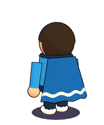 Tide cape on a character